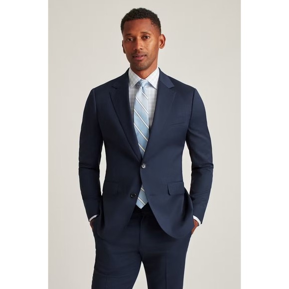 Bonobos Jetsetter Wool Blazer Suit Jacket LIGHT NAVY Men Sz 39R Slim Fit NEW - Picture 1 of 11